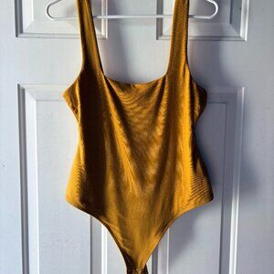 Good American Mustard Bodysuit